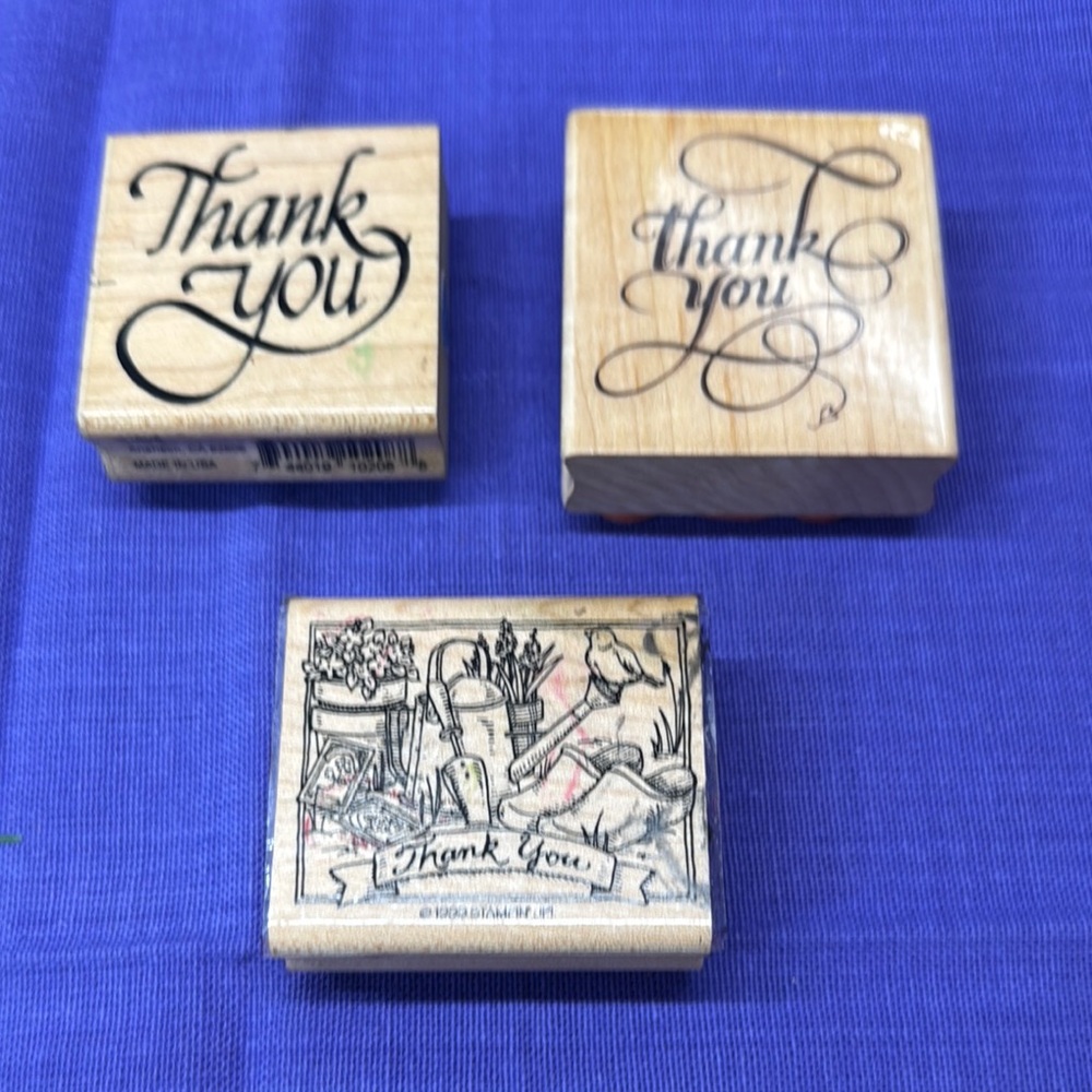 Wooden Thank You Stamps Set
